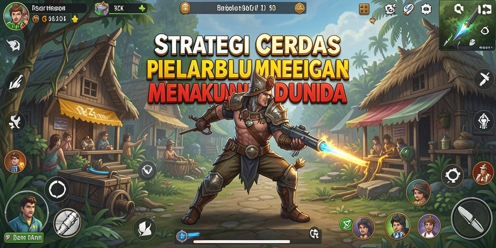 Screenshot utama menunjukkan gameplay Strategi yang mendebarkan.