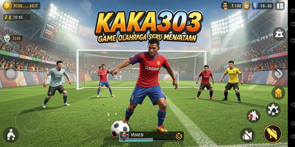 Screenshot KAKA303 menampilkan gameplay seru dalam pertandingan olahraga.