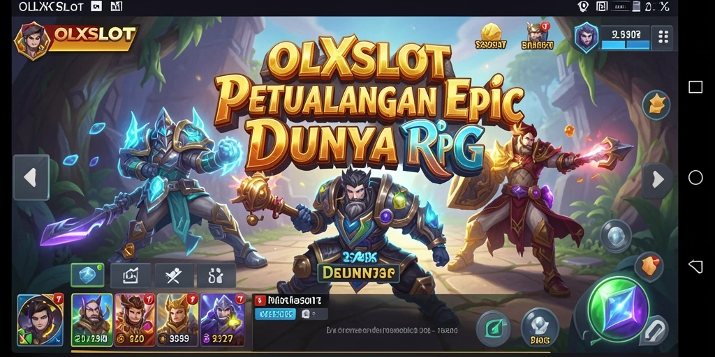 Screenshot gameplay OLXSLOT menampilkan aksi seru di dunia RPG.