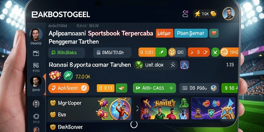 Tampilan antarmuka PAKBOSTOGEL dengan fitur taruhan olahraga.