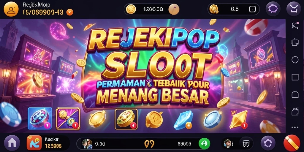 Tampilan gameplay slot REJEKIPOP yang menarik dan penuh warna.