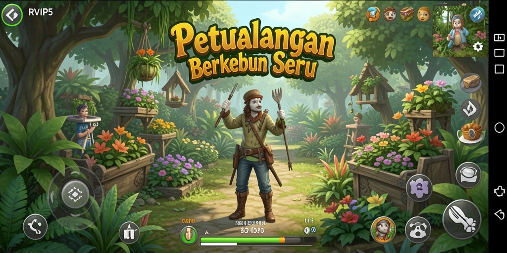Gambaran gameplay RVIP5 yang menarik dengan keindahan pertanian.