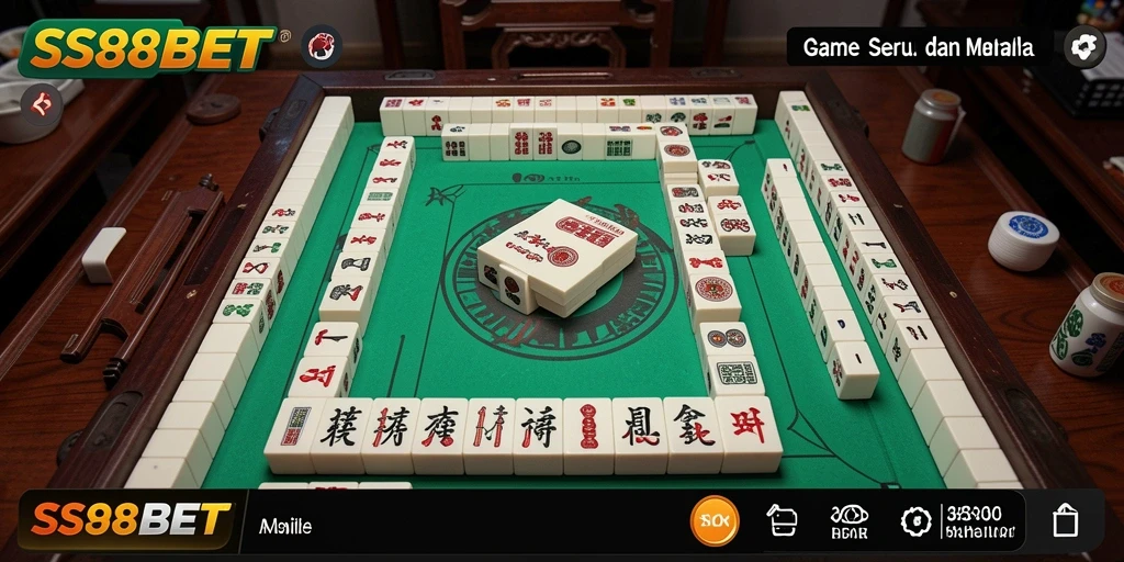 Tampilan menarik dari gameplay Mahjong di SS88BET.