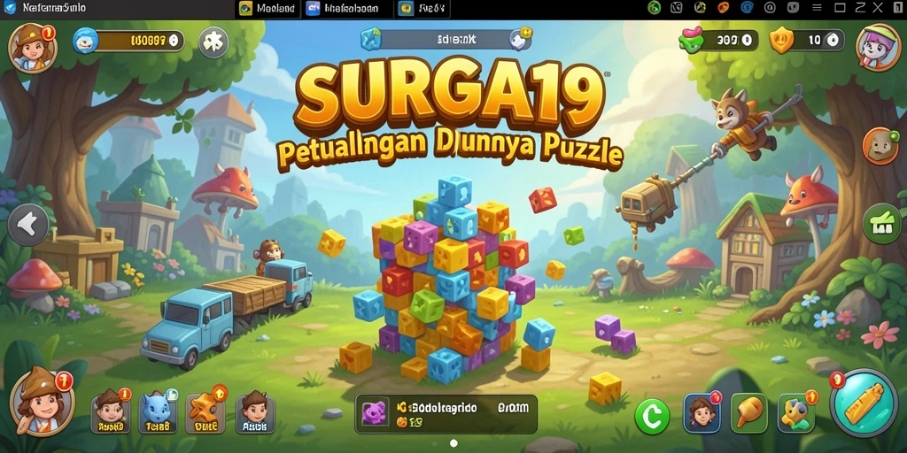 Tangkapan layar gameplay SURGA19 yang menampilkan level puzzle yang menarik.