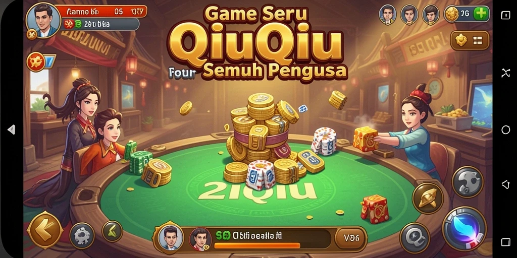 Tampilan gameplay QiuQiu yang menarik dan mengasyikkan.