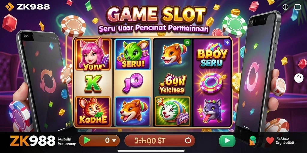 Tampilan gameplay ZK988 dengan mesin Slot yang menarik.